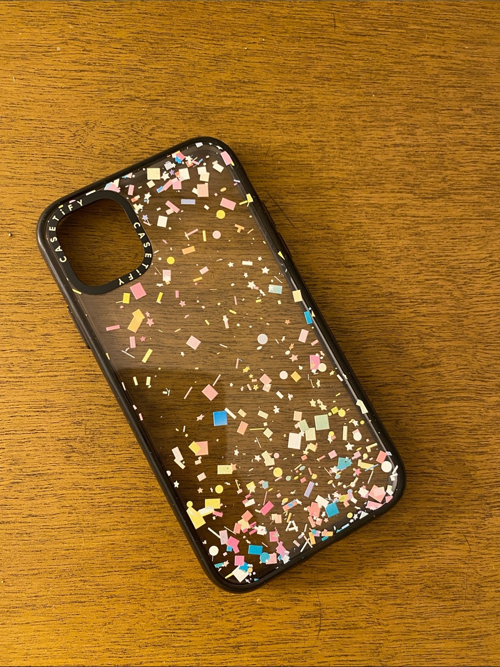 Casetify Clear Confetti Phone Case with Pink, Blue & Yellow Accents iPhone 11
